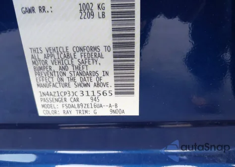 2018 Nissan Leaf S из США, поврежденный, VIN 1N4AZ1CP3JC311565